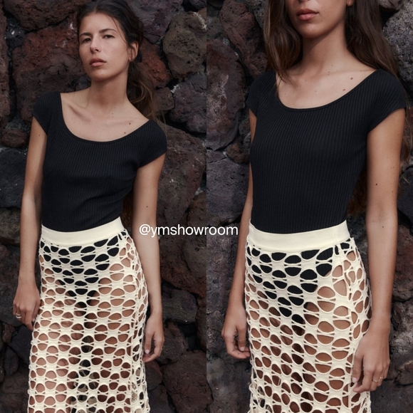 Zara Tops Zara Ribbed Bodysuit Poshmark